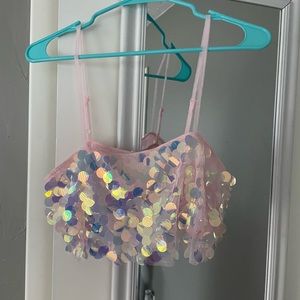 ASOS sequin crop top